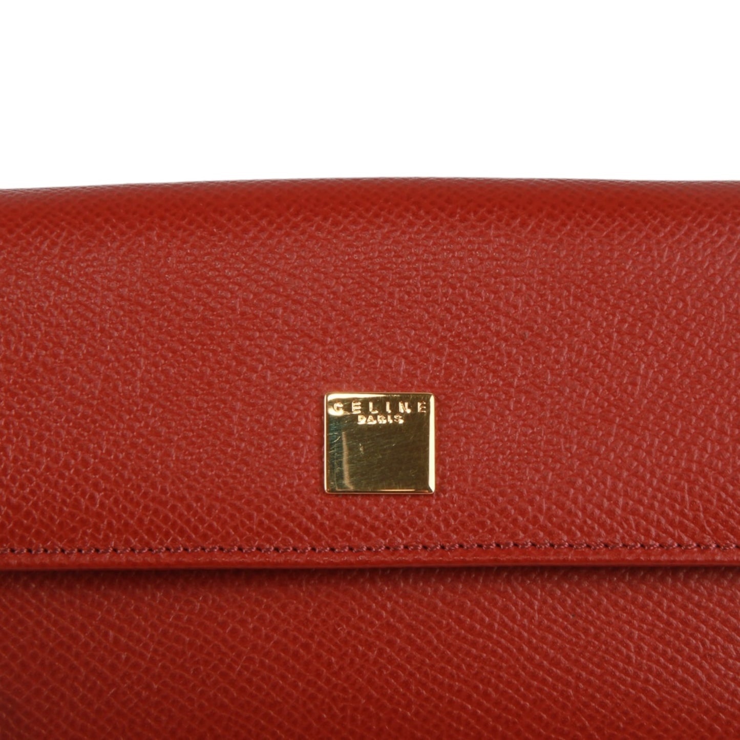 Authentic Celine Paris Red Leather Wallet