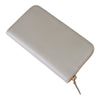 Authentic Prada Saffiano cream leather zip around wallet 1M0506