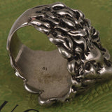 Authentic Gucci Lion Head Motif Ring In Silver