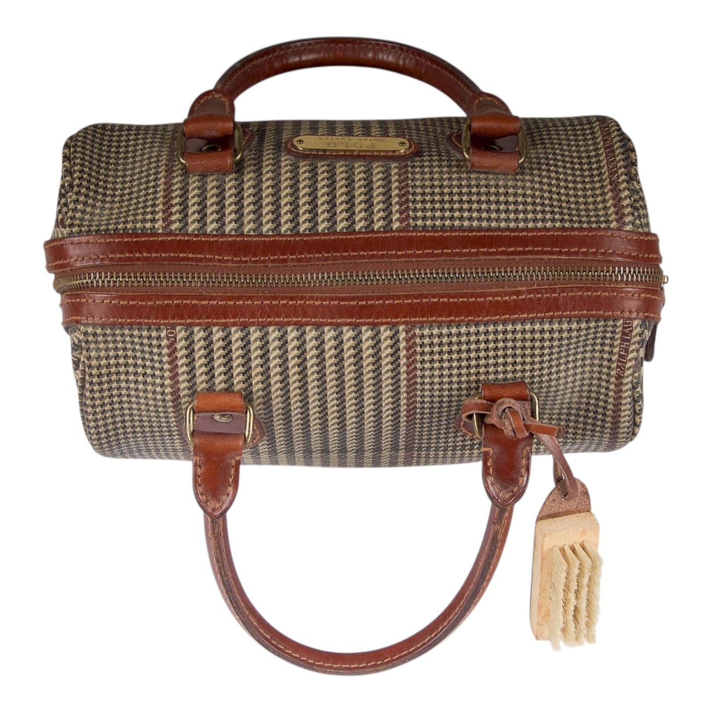 Authentic Polo Ralph Lauren Glen Plaid Boston Bag