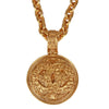 Authentic Chanel chain CC pendant Gold tone necklace