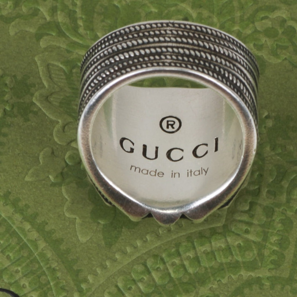 Authentic Gucci Silver 925 Interlocking G Ring