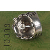 Authentic Gucci Lion Head Motif Ring In Silver