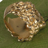 Authentic Gucci Lion Head Motif Crystal Ring In Gold