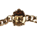 Authentic Gucci Lion Head Chain Choker Necklace In Gold