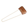 Authentic Lancel wicker rattan clutch with gold chain