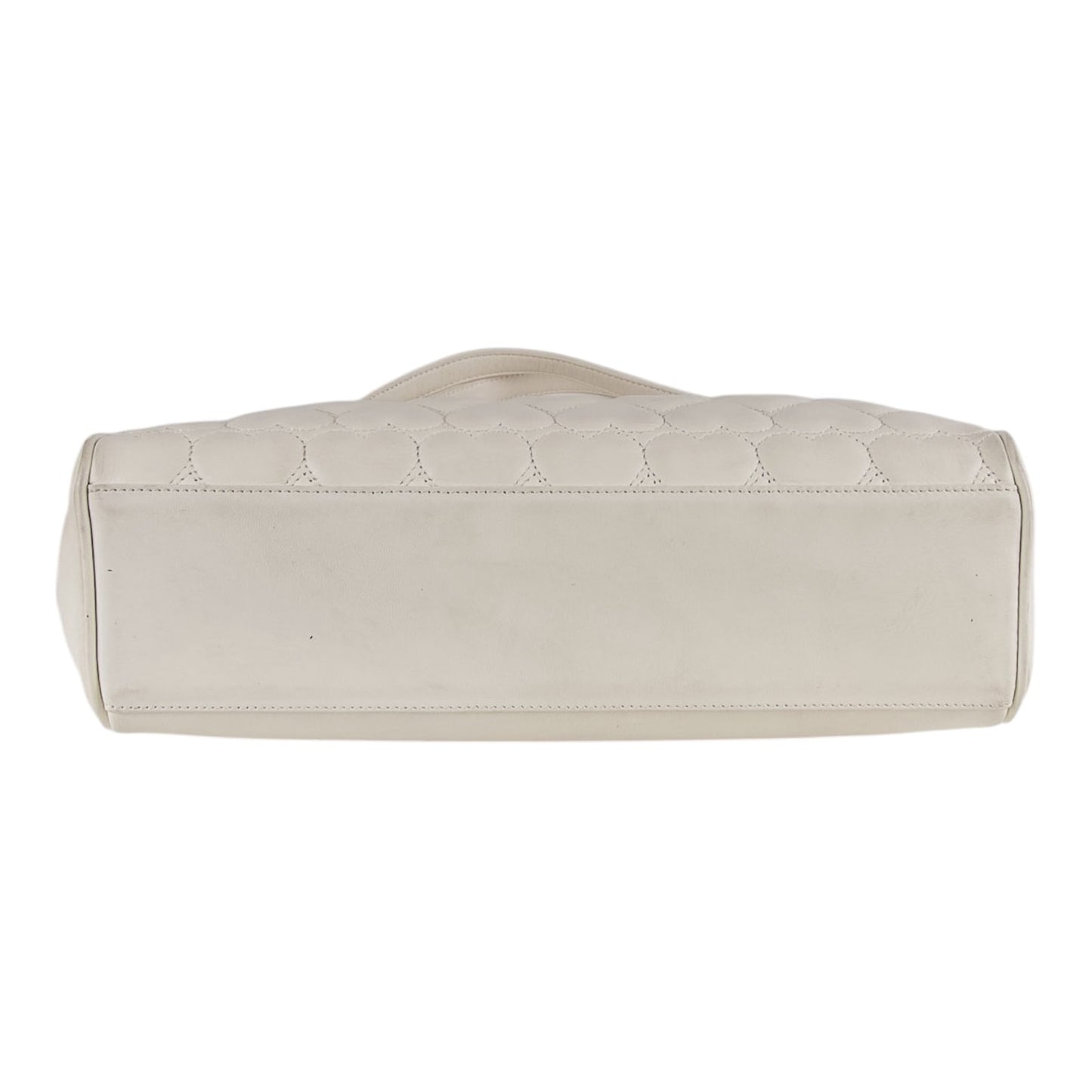 Vintage Moschino heart shape quilted calfskin Gold chain purse