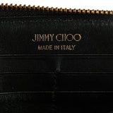 Authentic Jimmy Choo star embossed leather zip around wallet