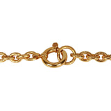 Authentic Chanel chain CC pendant Gold tone necklace