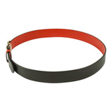 Authentic Gucci Black/Red Leather belt with interlocking GG buckle