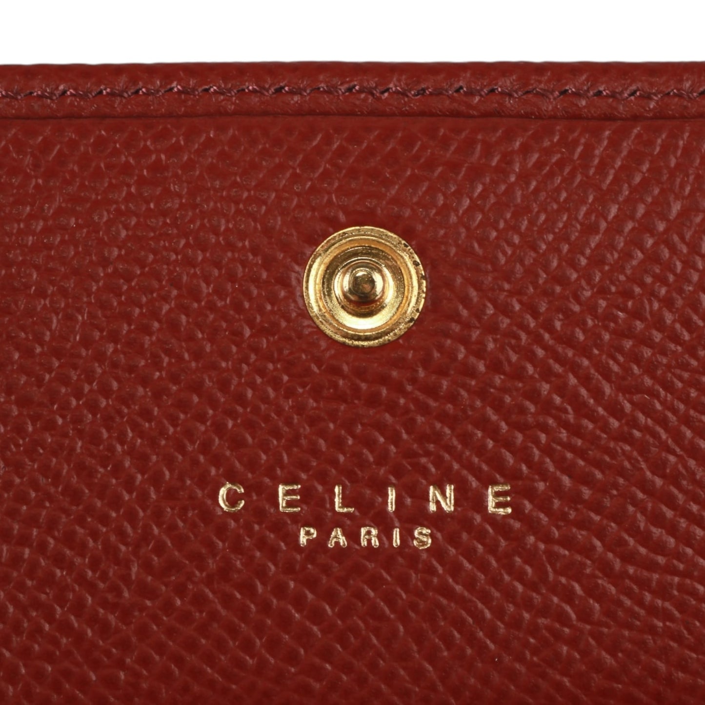 Authentic Celine Paris Red Leather Wallet