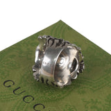 Authentic Gucci Lion Head Motif Ring In Silver