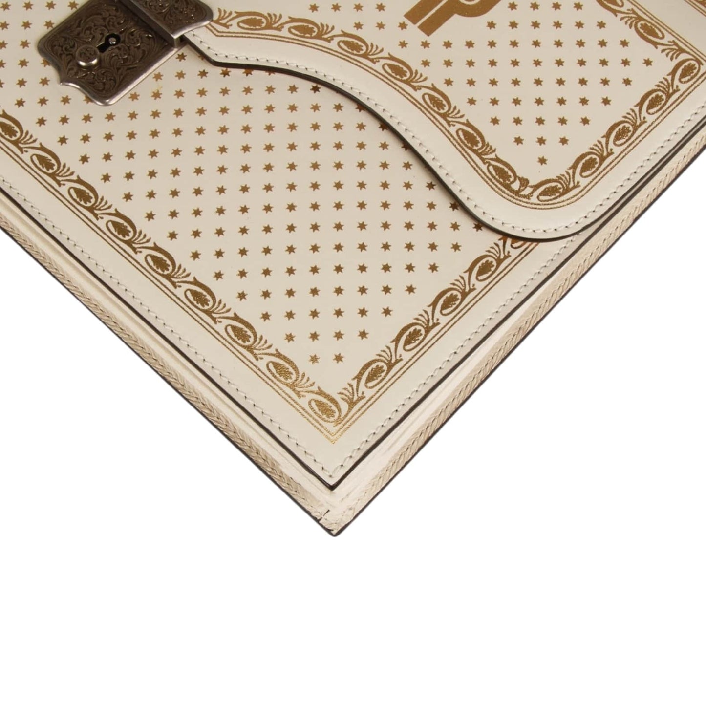 Authentic Gucci Key Lock Flap Portfolio Limited Edition Printed Leather