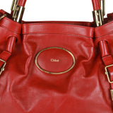 Authentic Chloe Red leather two way bag purse