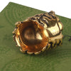 Authentic Gucci Lion Head Motif Crystal Ring In Gold & Black