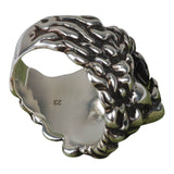 Authentic Gucci Lion Head Motif Crystal Ring In Silver & Black