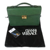 Authentic Gianni Versace Green leather handbag second bag