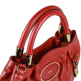 Authentic Chloe Red leather two way bag purse