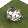 Authentic Gucci Lion Head Motif Crystal Ring In Silver & Black