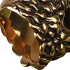 Authentic Gucci Lion Head Motif Crystal Ring In Gold & Black