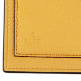 Authentic GUCCI Logo 658681 Yellow Leather Bifold Wallet NEW