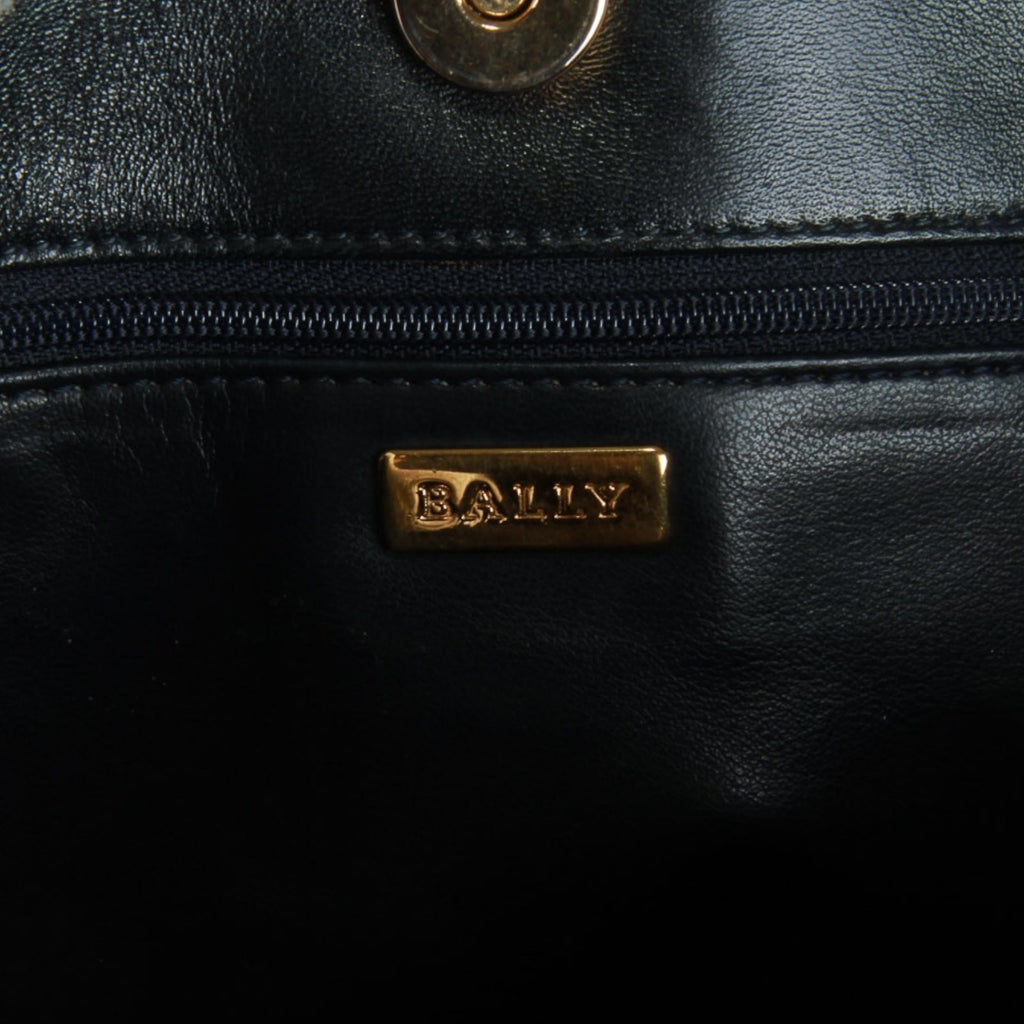 Authentic Bally black soft leather shoulder bag