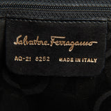 Authentic Salvatore Ferragamo black croc embossed hand bag