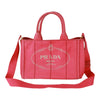 Authentic Prada Canapa Convertible Tote Canvas Mini Pink