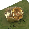 Authentic Gucci Lion Head Motif Crystal Ring In Gold & Red