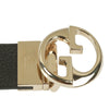 Authentic Gucci Black/Red Leather belt with interlocking GG buckle