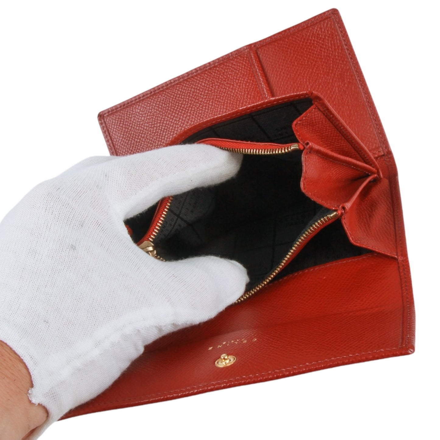 Authentic Celine Paris Red Leather Wallet