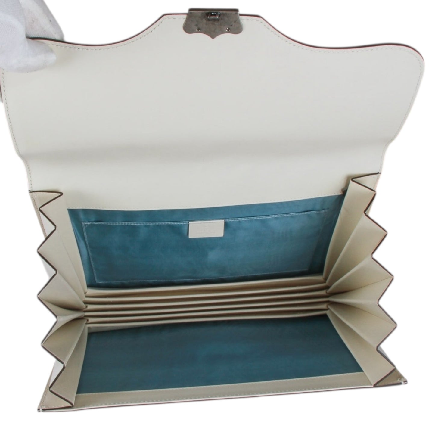 Authentic Gucci Key Lock Flap Portfolio Limited Edition Printed Leather