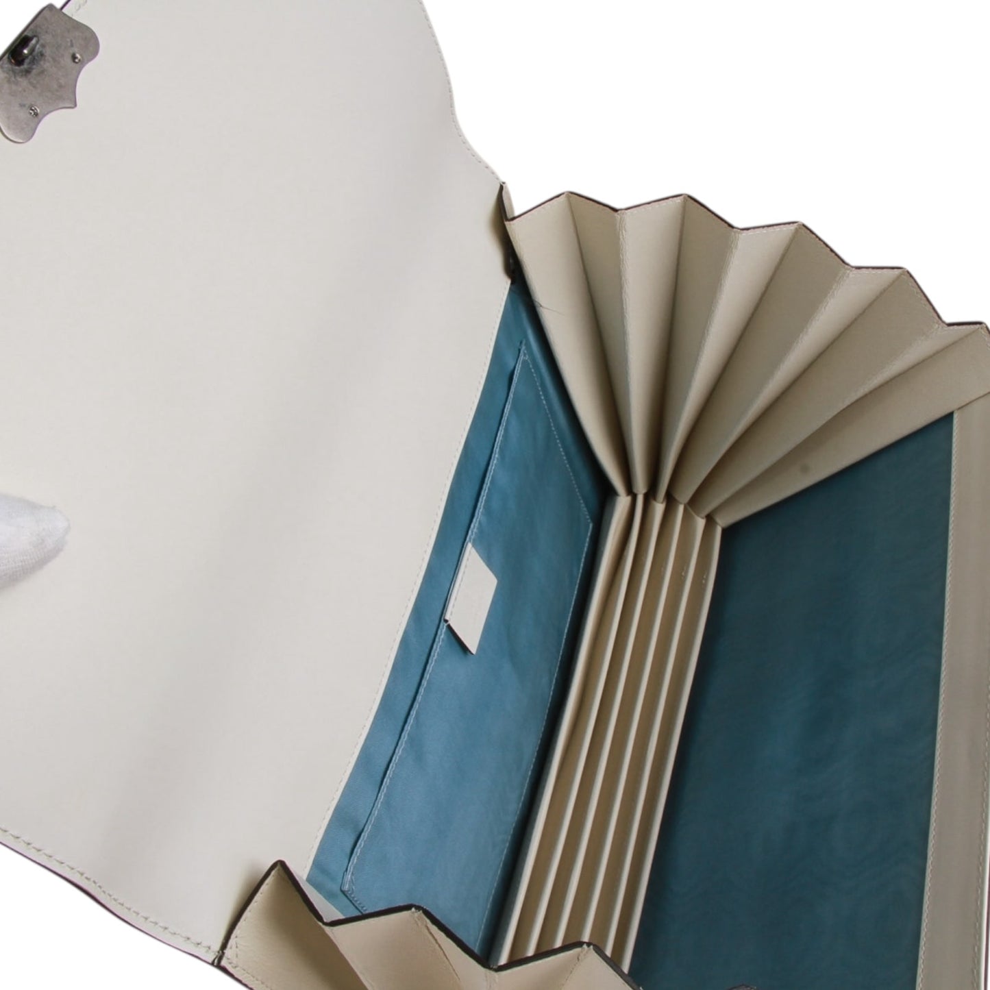 Authentic Gucci Key Lock Flap Portfolio Limited Edition Printed Leather