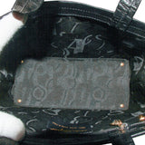 Authentic Salvatore Ferragamo black croc embossed two way bag