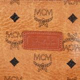 Authentic MCM Logos Pattern Shoulder Tote Bag Brown Germany