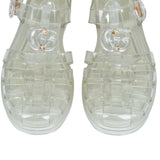 Authentic Gucci Double G Rubber transparent Jelly Sandals New