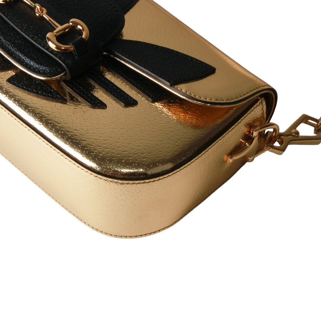 Gucci - Adidas X Small Horsebit Shoulder Bag In Gold - Shoulder bag