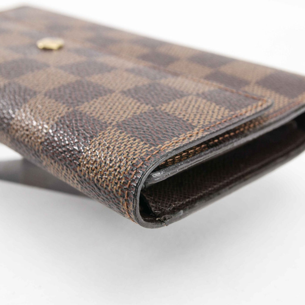 Authentic Louis Vuitton Brown Damier Trifold Wallet