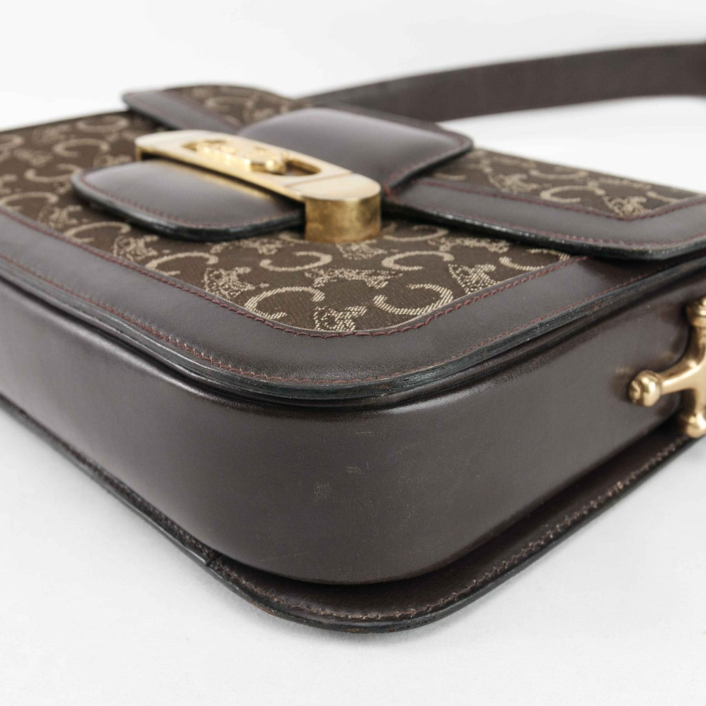 Vintage Celine Macadam Horse Carriage Shoulder Bag