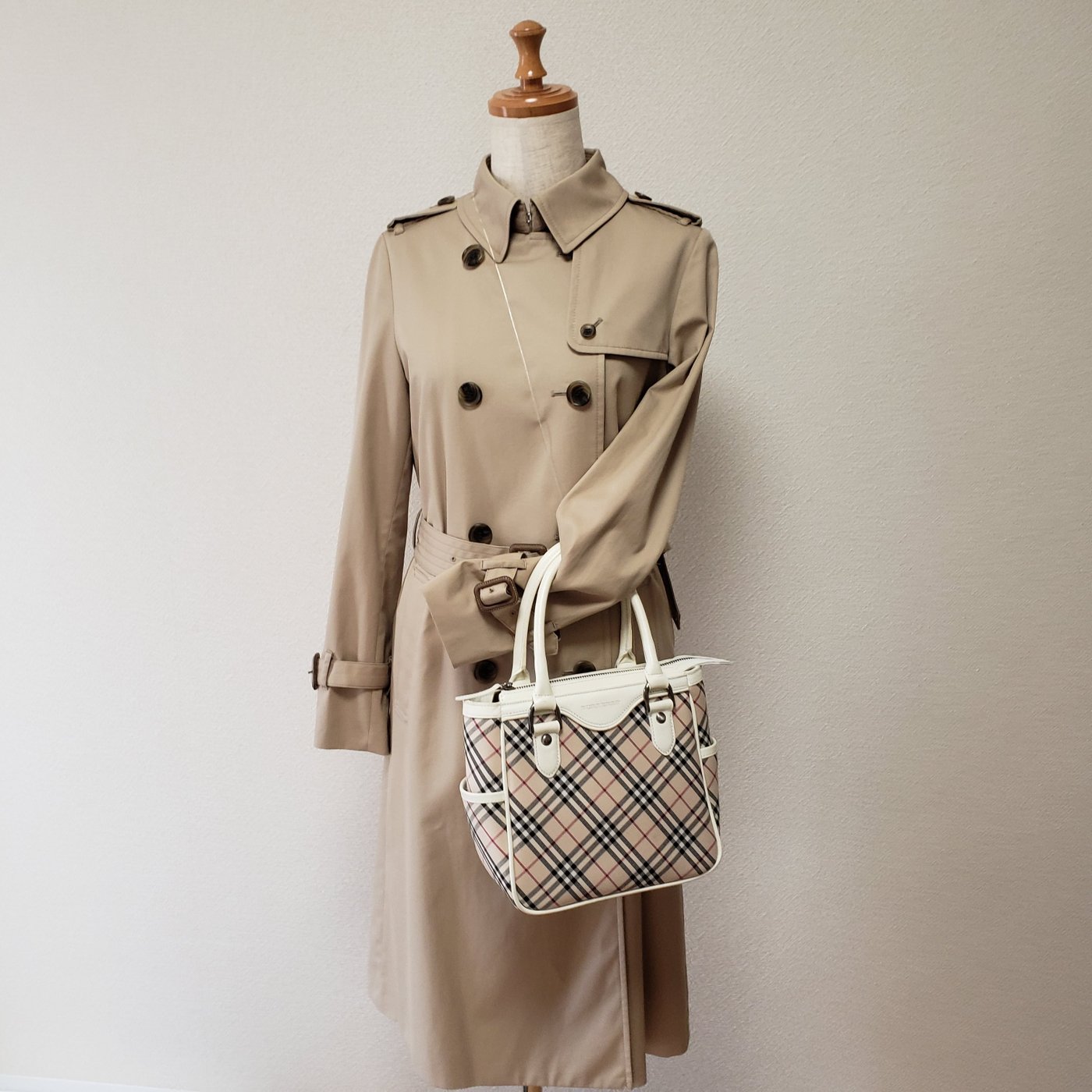 Burberry Novacheck canvas & leather handbag