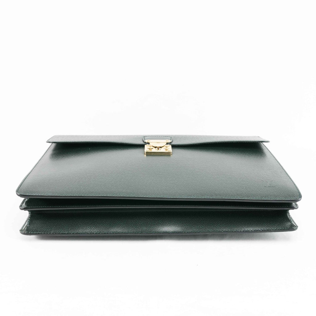 Louis Vuitton Green Taiga Leather Robusto Briefcase