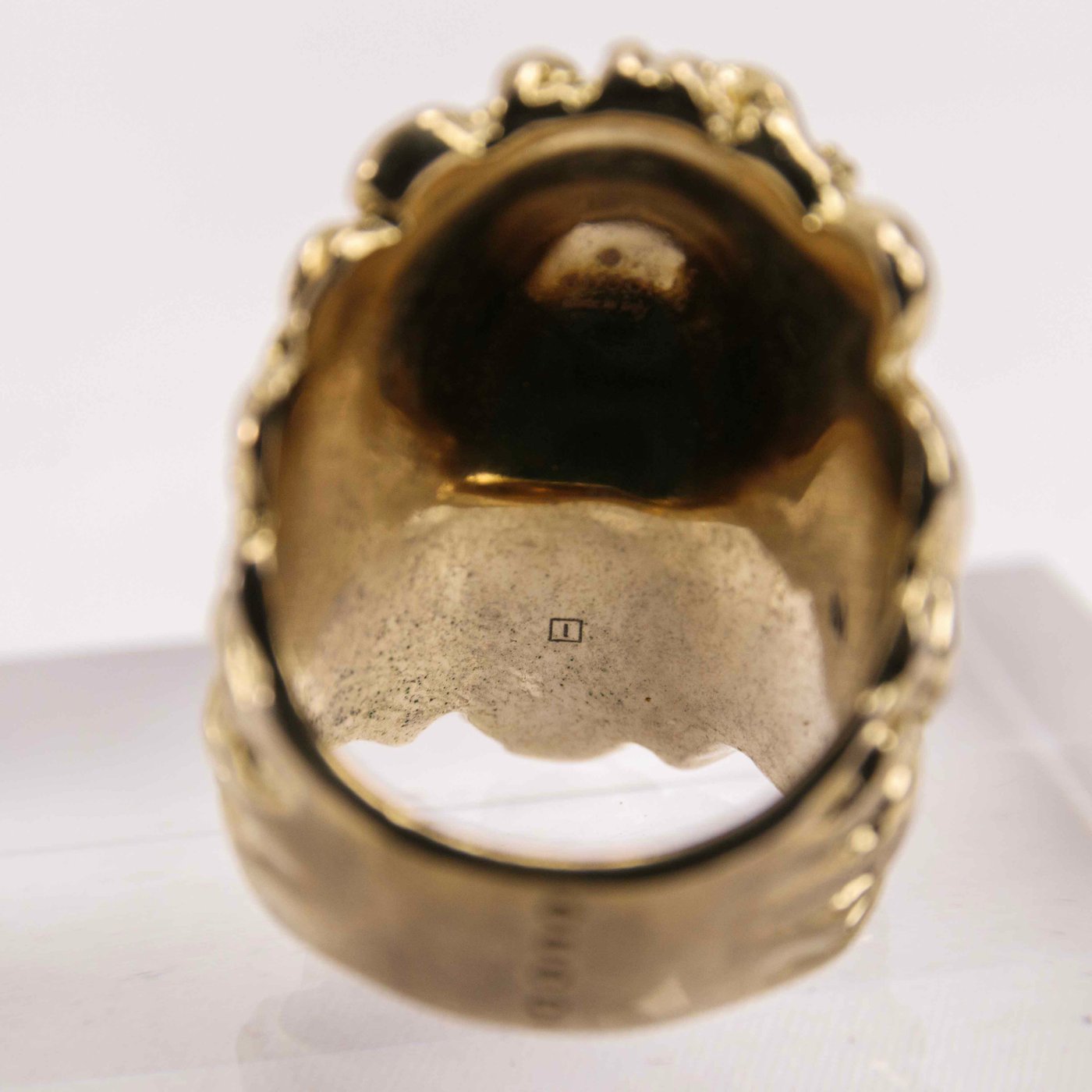 Gucci Lion Head Ring with Red Crystal