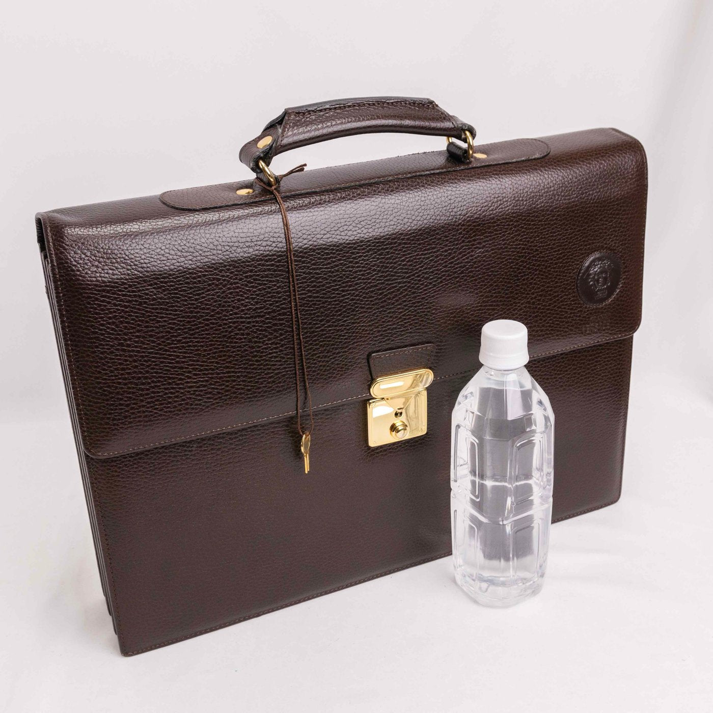 Gianni Versace - Classic Medusa Head Brown Leather briefcase