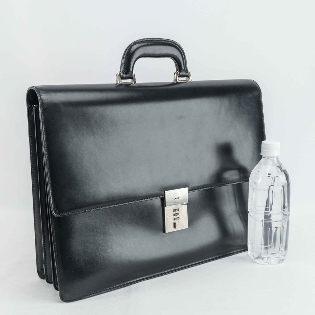 GUCCI Black Leather Business bag