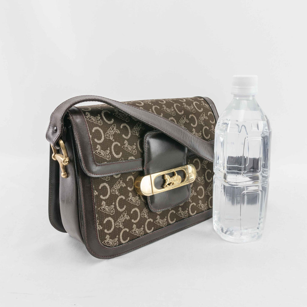 Vintage Celine Macadam Horse Carriage Shoulder Bag