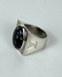 Authentic Louis Vuitton Chevalier Obsidian Ring