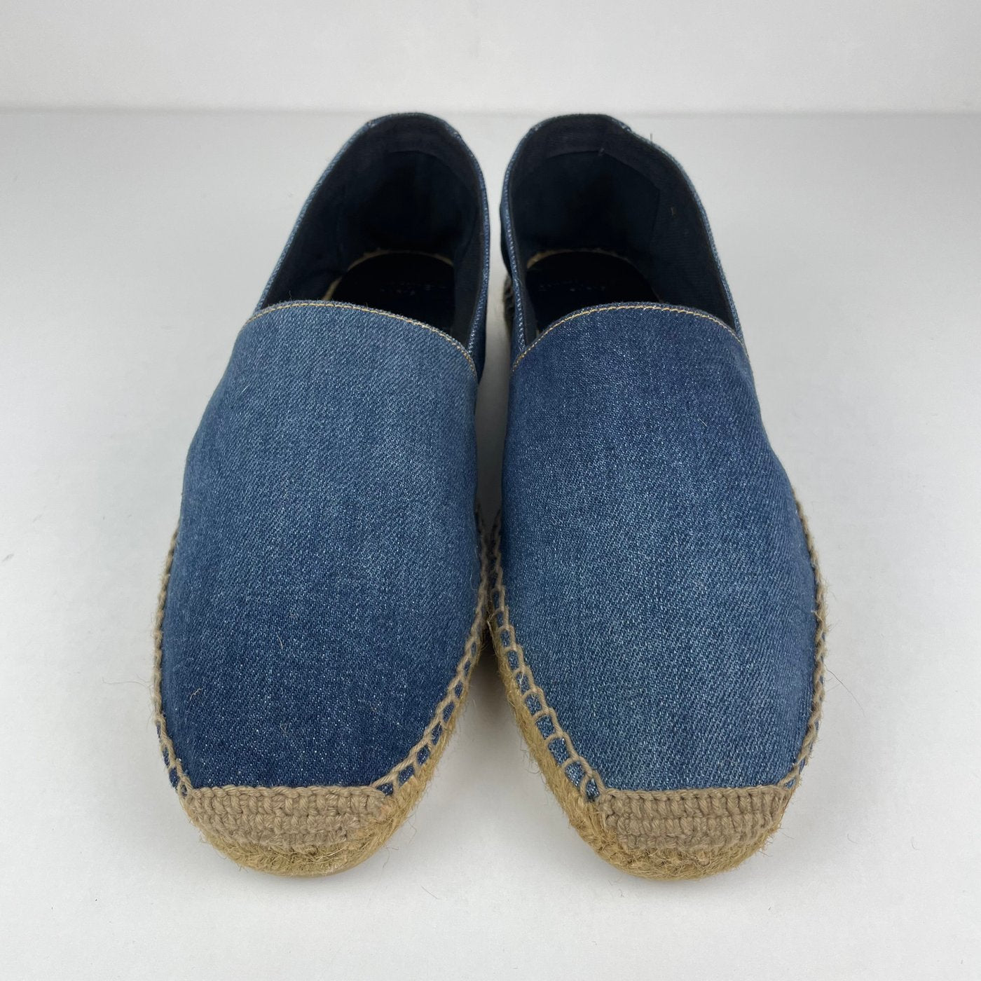 Yves Saint Laurent logo-embroidered denim espadrilles