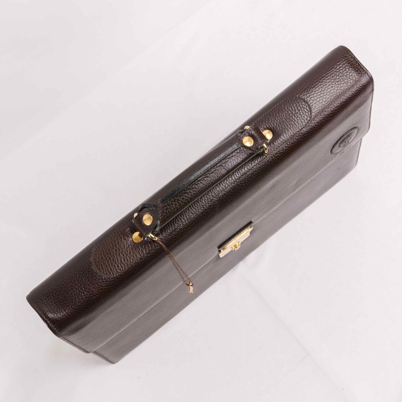 Gianni Versace - Classic Medusa Head Brown Leather briefcase