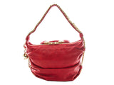 Thomas Wylde Red Leather gold skull and chain strap handbag purse