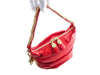 Thomas Wylde Red Leather gold skull and chain strap handbag purse